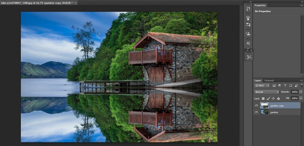 Tutorial Photoshop Cara Membuat Efek Refleksi Di Photoshop Dengan My