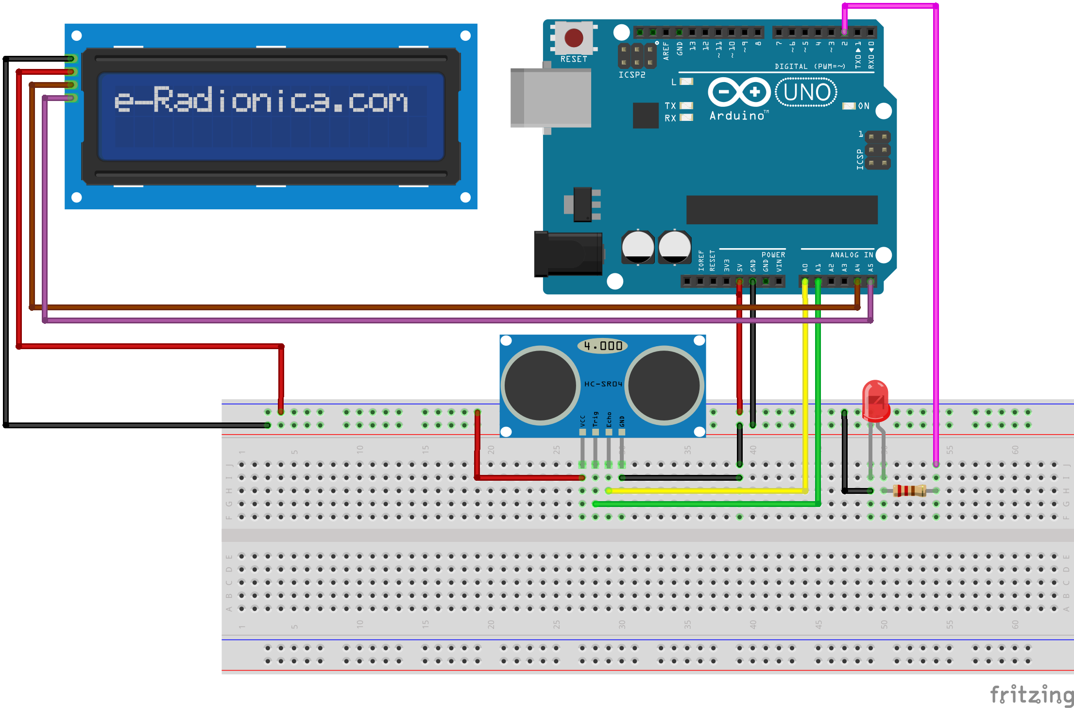 Tutorial Akses Data Sensor Ultrasonik Hc Sr04 Dan Lcd 1602 Menggunakan